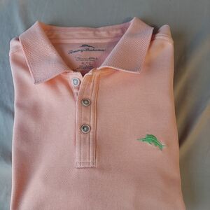 Tommy Bahama XL Men's Polo Salmon Peach/Salmon Color